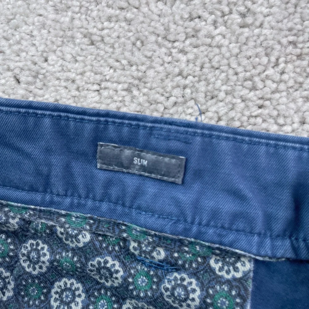Bonobos Pants Mens 38x28 Blue Slim Fit Chino Cotton Twill Casual Slacks